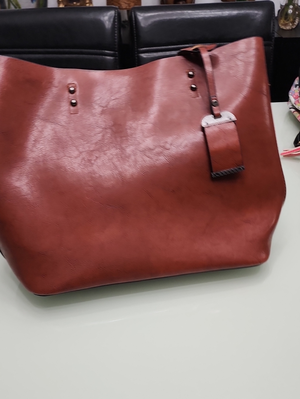 Classic Brown Tote Bag - Women's Everyday Shoulder Bag
